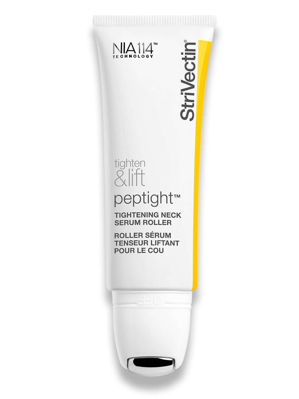 STRIVECTIN || Tighten & Lift Peptight Neck Serum Roller - White & Yellow. Sz 1.7